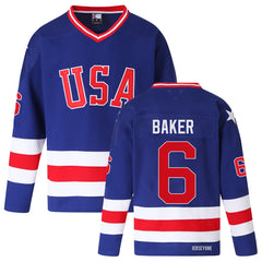 Bill Baker Jersey #6 - 1980 USA Olympic Hockey Team