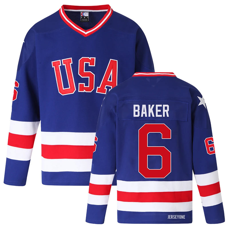 Bill Baker 1980 USA Away Hockey Jersey | Miracle on Ice