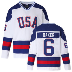 Bill Baker Jersey #6 - 1980 USA Olympic Hockey Team