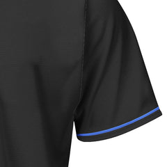 Blank Black and Blue Button Down Baseball Jersey