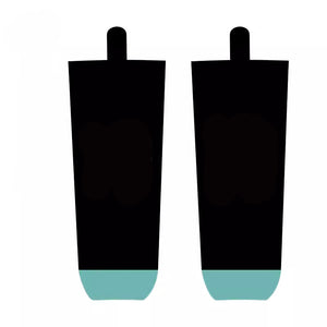 Custom Black And Green Hockey Socks - Sublimated