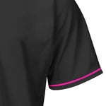 Blank Black and Hot Pink Baseball Jersey for Men & Youth thumbnail