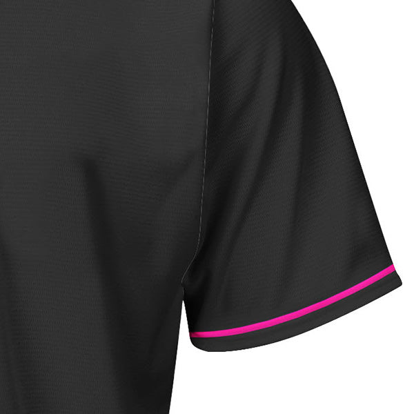 Blank Black and Hot Pink Baseball Jersey for Men &amp; Youth