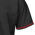 Blank Black and Red Baseball Jersey for Men & Youth thumbnail
