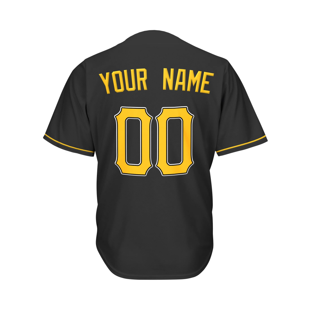 Custom Black and Gold Baseball Jersey