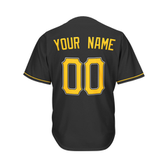 Custom Black and Gold Baseball Jersey