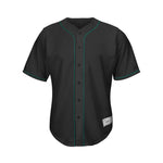 black and deep green baseball jersey front thumbnail