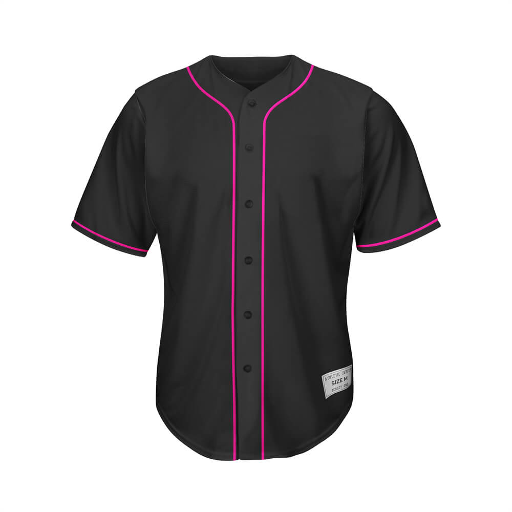 Black and Pink Baseball Jersey