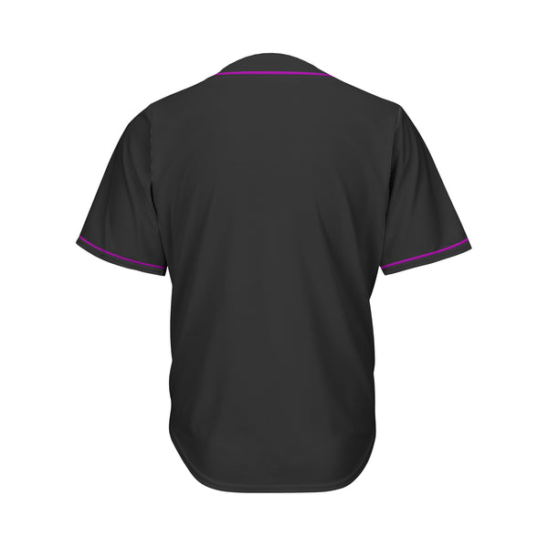 Blank Black and Purple Baseball Jersey for Men &amp; Youth