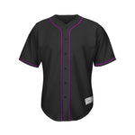 black and purple baseball jersey front thumbnail