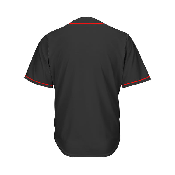 Blank Black and Red Baseball Jersey for Men &amp; Youth