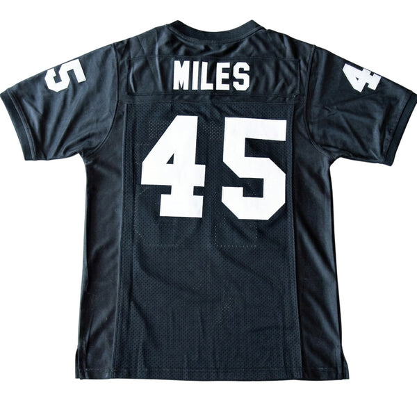 Boobie Miles #45 football jersey back view with MILES nameplate