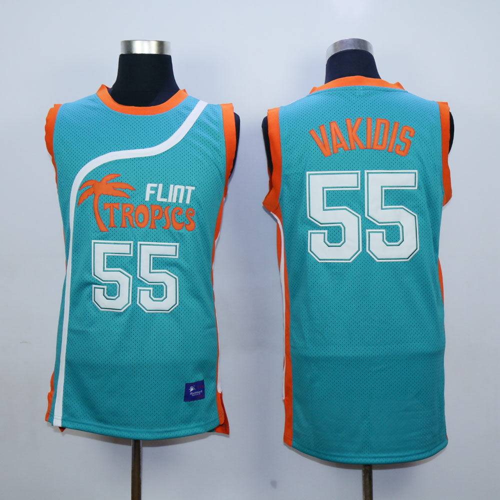 Vakidis Flint Tropics Semi-Pro Movie Basketball Jersey #55