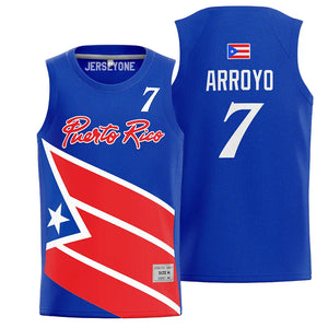 Carlos Arroyo Puerto Rico Olympic Basketball Jersey Blue