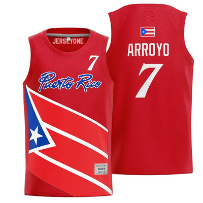 Carlos Arroyo Puerto Rico Olympic Basketball Jersey Red