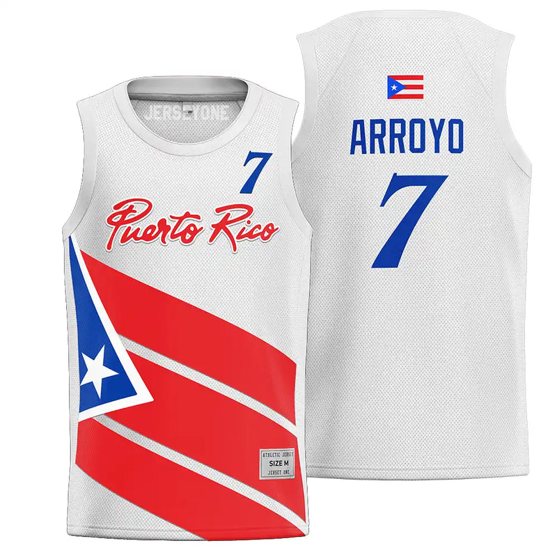 Carlos Arroyo Puerto Rico Jersey #7 | Olympic Basketball Jersey
