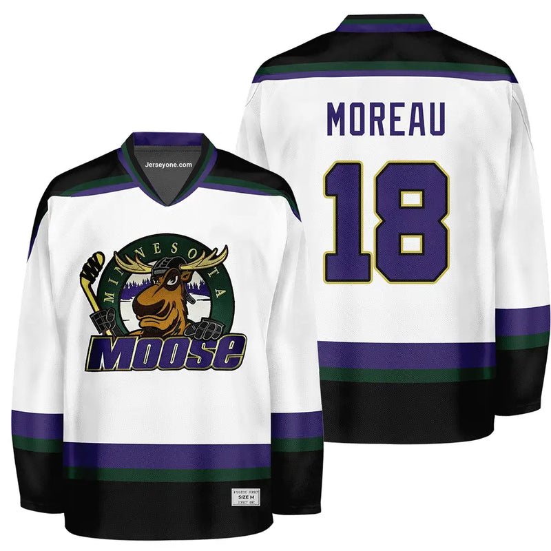 Connie Moreau Minnesota Moose Jersey -  Mighty Ducks D3