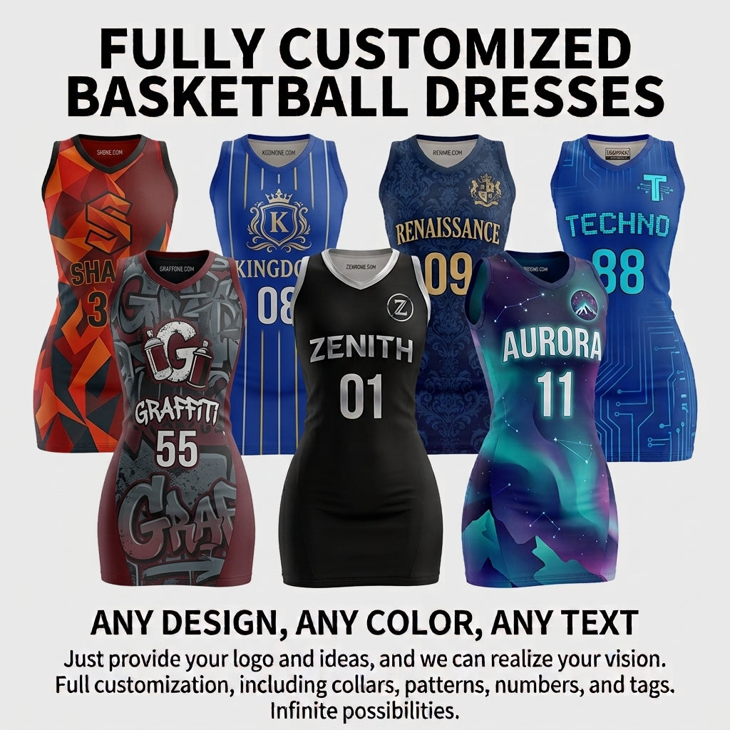 Custom Basketball Jersey Dress from Photo or Sketch - Fully Stitched Personalized Design
