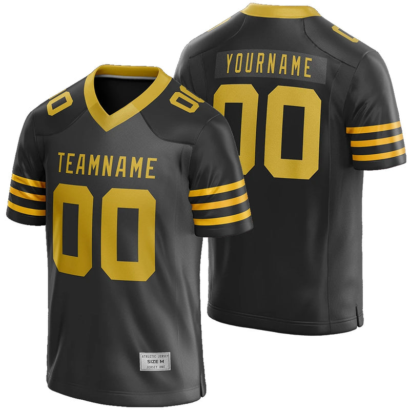 Custom Black and Gold Football Jersey | Flag Football Uniform