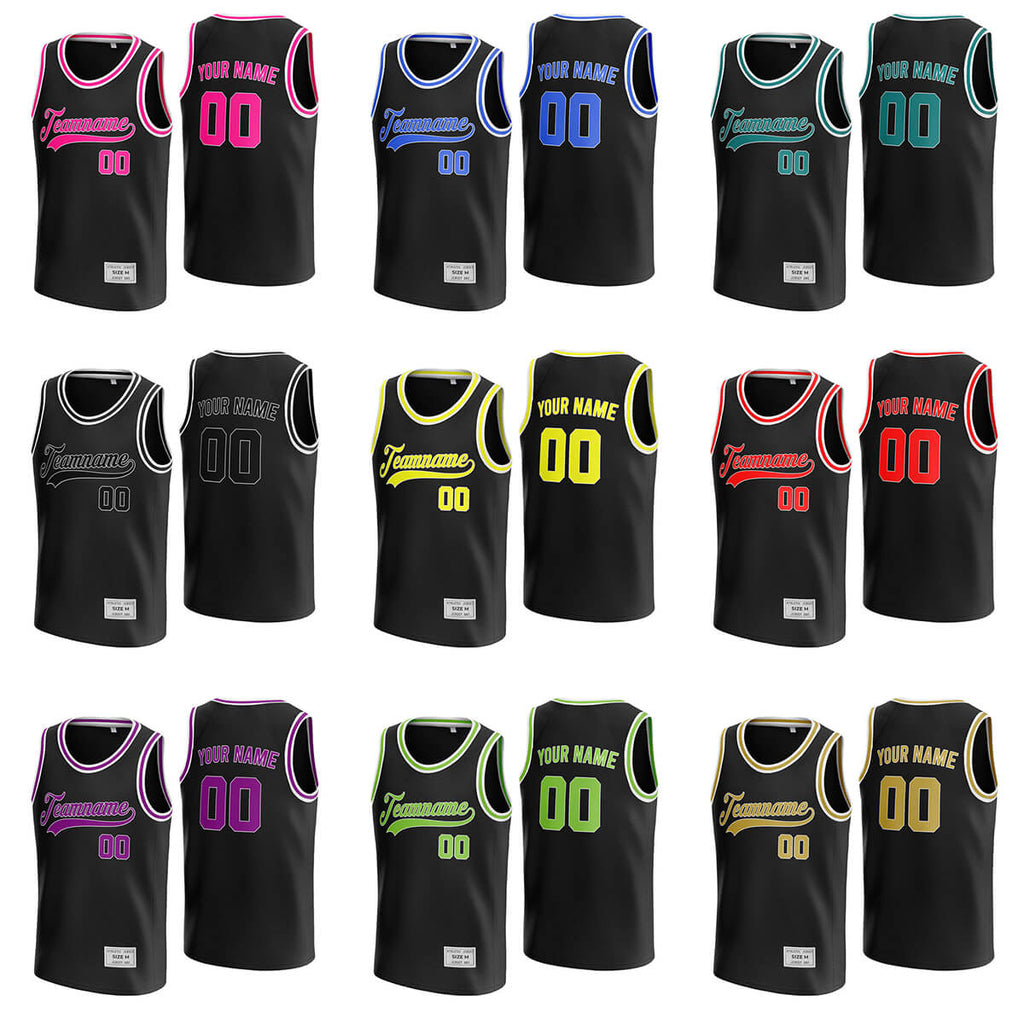 Custom Black and Red Practice Basketball Jersey 