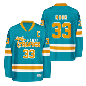 custom flint tropics hockey jersey green
