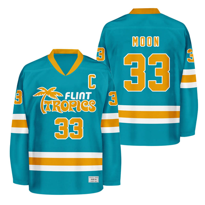 custom flint tropics hockey jersey green