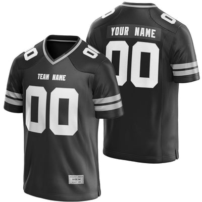 custom black and gray football jersey