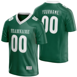 Custom Green and White Football Jersey | Authentic Uniform