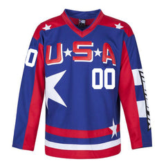 Custom Team USA Hendricks Mighty Ducks D2 Ice Hockey Jersey