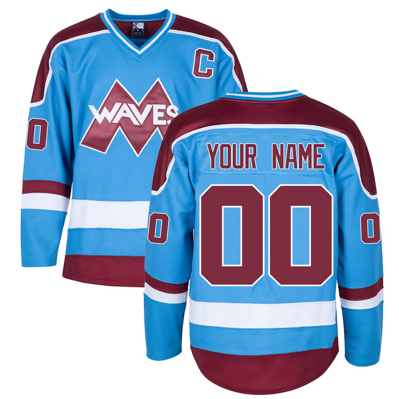 mens custom mighty ducks minihaha waves hockey jersey