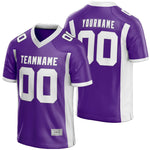 Custom Purple and White Football Jersey for Men/Youth thumbnail