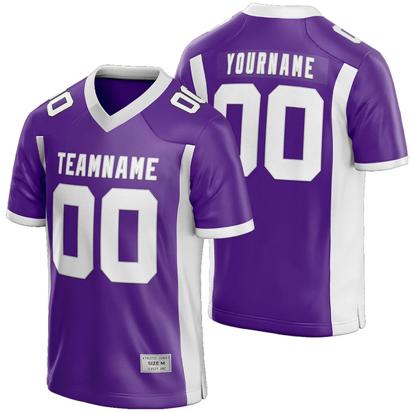 Custom Purple and White Football Jersey for Men/Youth