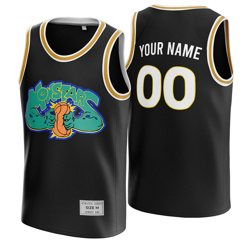 custom space jam monstars black basketball jersey for men and youth