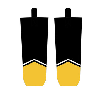 Custom Black and Yellow Hockey Socks - Sublimated