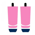 Custom Sublimation Pink Hockey Socks With Velcro thumbnail