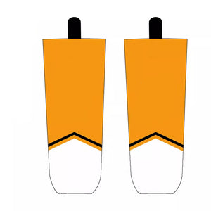Custom Yellow and White Hockey Socks - Sublimated