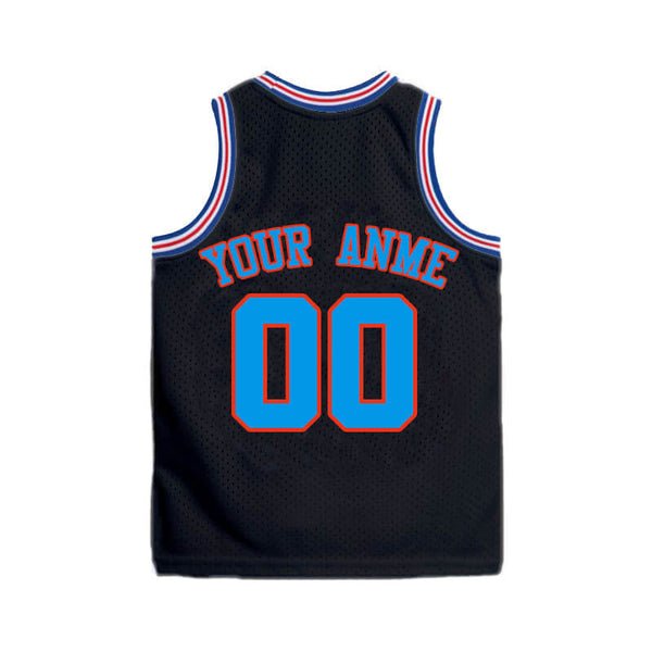 Black Youth Custom Space Jam Tune Squad Basketball Jersey for Youth/Kids/Toddler