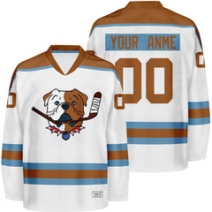 Custom Shoresy Sudbury Blueberry Bulldogs Hockey Jersey