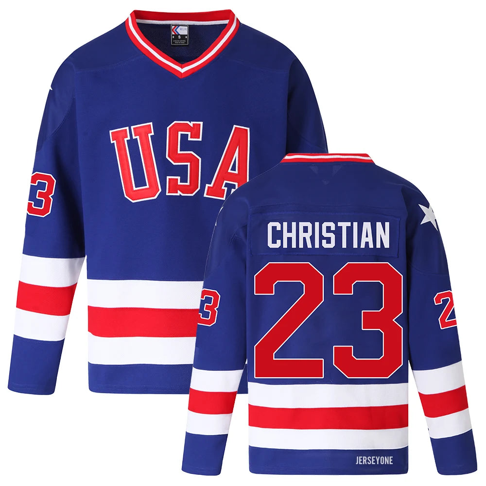 Dave Christian 1980 US Olympic Hockey Team Jersey #23