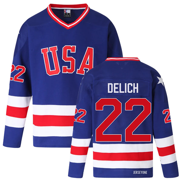 Dave Delich 1980 USA Movie Hockey Uniform