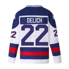 Dave Delich #22 1980 Team USA Hockey Jersey | Miracle on Ice Sweater