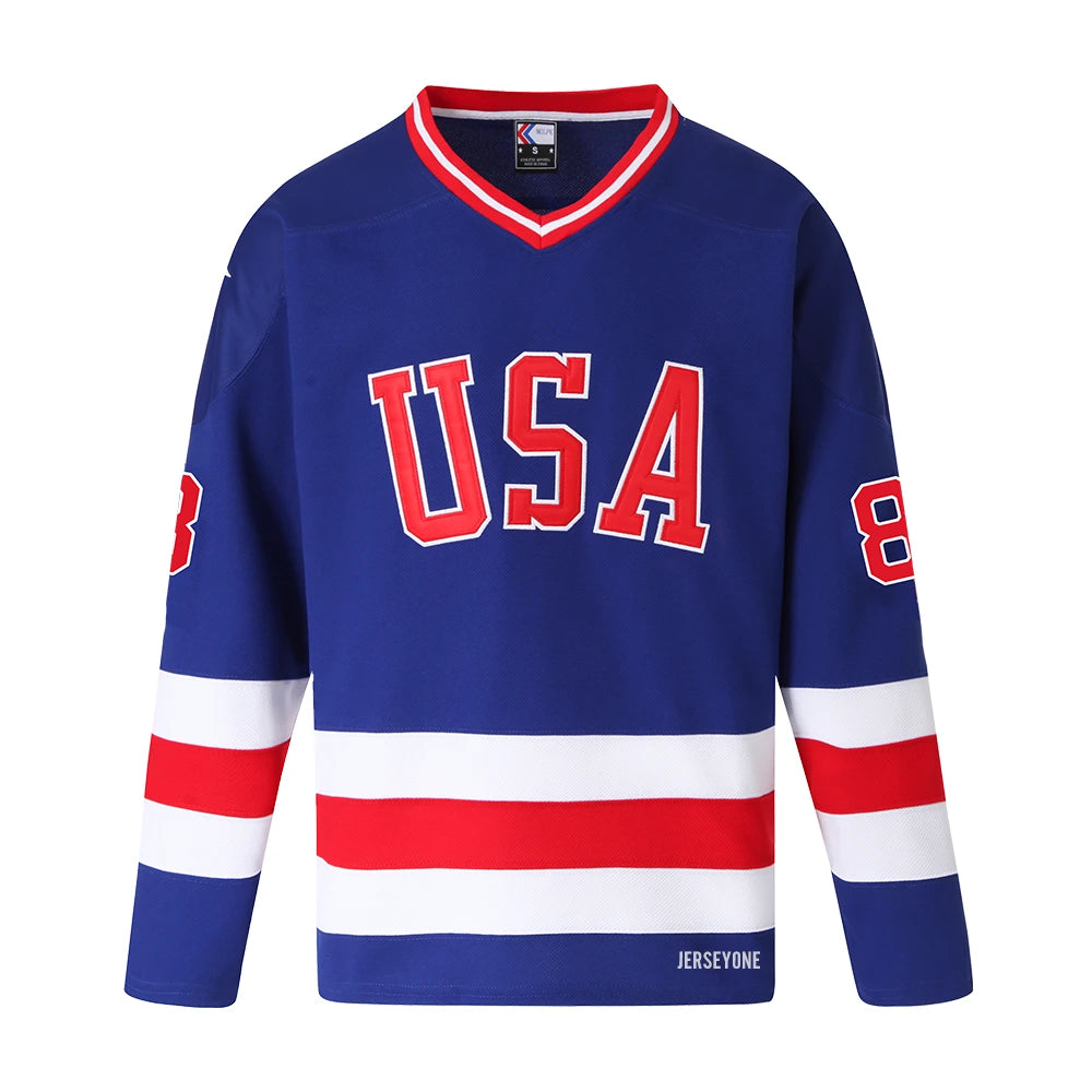 Dave Silk Throwback 1980 US Olympic Hockey Jersey #8