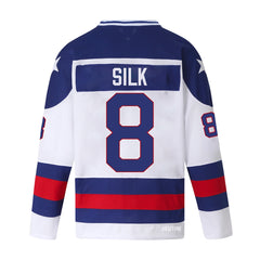 Dave Silk Throwback 1980 US Olympic Hockey Jersey #8