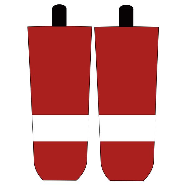 Dean Youngblood Mustangs Ice Hockey Socks - Red And White