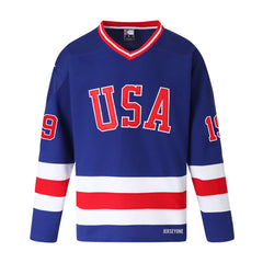 Eric Strobel #19 USA Olympic Hockey Jersey 1980