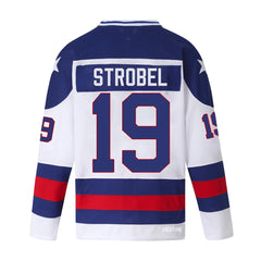 Eric Strobel #19 USA Olympic Hockey Jersey 1980