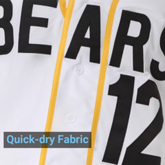 High-Quality Mesh Fabric and Stitching Detail of Bad News Bears Jersey