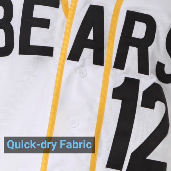 High-Quality Fabric of Bad News Bears Baseball Jersey, Featuring Quick-Dry and Breathable Material