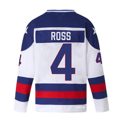 Gary Ross #4 1980 Team USA Hockey Jersey | Miracle on Ice Sweater
