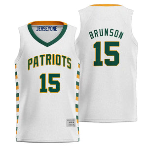 jalen brunson patriots high school basketball jersey white